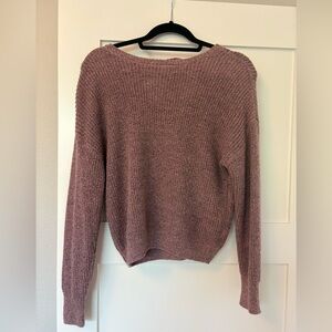 Cozy Mauve Knit Sweater